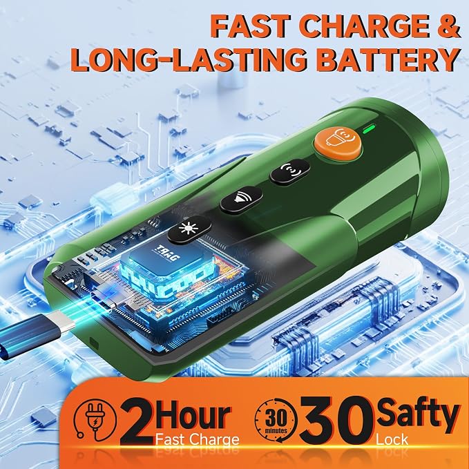 Dog Bark Deterrent Device, 3X Ultrasonic Anti Barking Device 6 Modes Dog Trainer Rechargeable & Portable Safe Bark Control Indoor Outdoor for All Dogs with LED Flashlight - Green