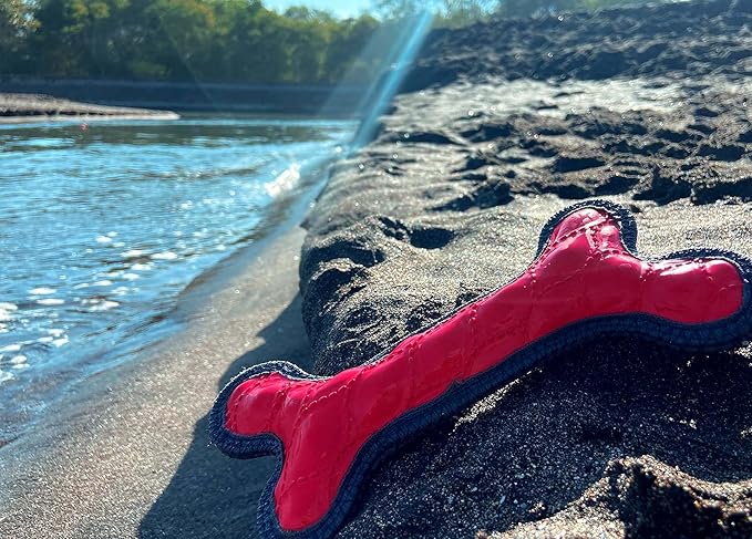 Tuff Pupper SuperChewy Tough Floating Dog Water Toy Strong Natural Rubber | Great Dog Fetch Toy | Pool Swimming Toy for Puppy| Durable Training Toy for Non-Aggressive Chewers