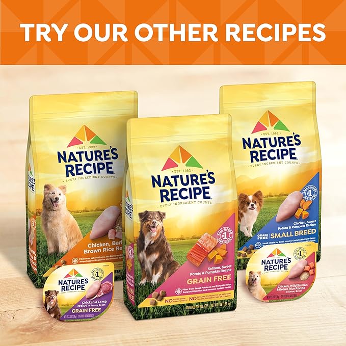 Nature′s Recipe Chicken, Barley & Brown Rice Recipe Dry Dog Food, 12 lb. Bag