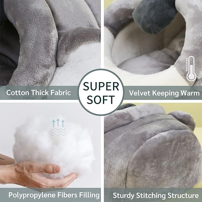 JanYoo Hamster Guinea Pig Supplies Bed Accessories House Hedgehog Cage Supplies Chinchilla Ferret Rat Gerbil (S,Koala)