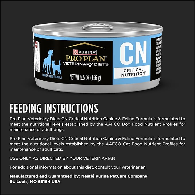 Pro Plan Veterinary Diets Purina CN Critical Nutrition Canine & Feline Formula Wet Dog & Cat Food - (Pack of 24) 5.5 oz. Cans
