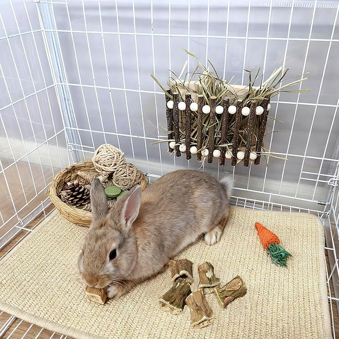 100G Rabbit Chew Toys Guinea Pig Treats Natural Papaya Wood Chew Sticks for Teeth Bunny Guinea Pig Hamster Chinchilla