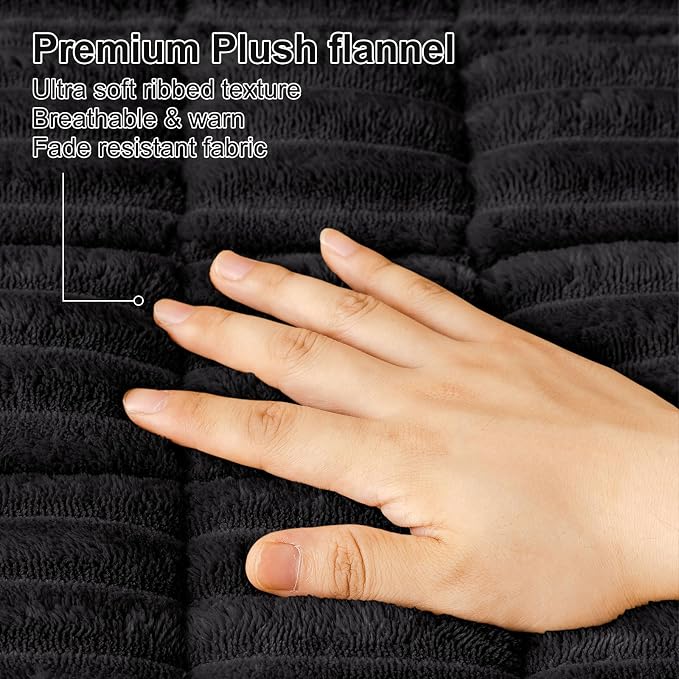 Smiry Couch Cover for Dogs, Non Slip Washable Sofa Protector for Pets, Soft Furniture Cover for Pet, Stylish Sofa Covers, Cozy Protect Against Fur, Dirt & Everyday Messes (Black, 27.6" x 59")