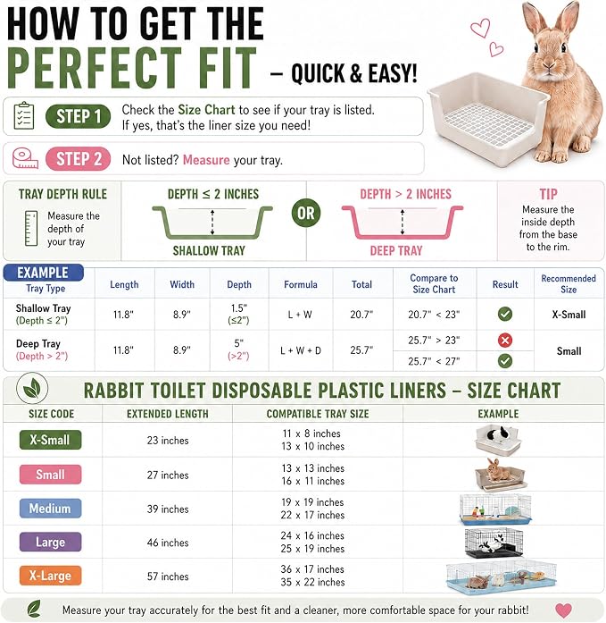 upcessory Disposable 50 pcs Small Animal Cage Liners, Rabbit Tray Film Liner Bunny Litter Pan Bags Guinea Pig Cage Toilet Plastic Film for Bird Hamster Chinchilla Hedgehog
