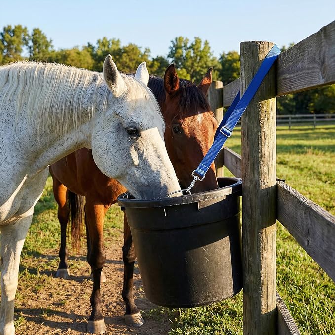 4Pcs Horse Bucket Strap Hangers Adjustable Nylon Straps Hanging Feed Tack for Hay Nets Water Buckets Horse Suppliers