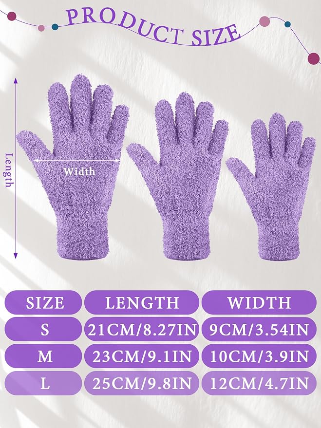 Patelai 3 Pairs Microfiber Plant Dusting Gloves Leaf Cleaning Gloves for Indoor Plants, Blinds, Furniture, House (Black,Brown,Dark Brown,Small)