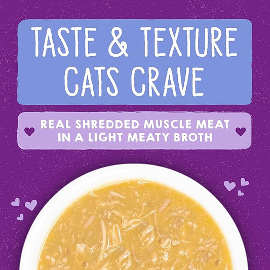 Stella & Chewy's Carnivore Cravings Savory Shreds - Wet Cat Food - High-Moisture Formula with Premium Real Meat - Perfect for Picky Eaters - Chicken & Turkey, 5.2 oz, 24 Count