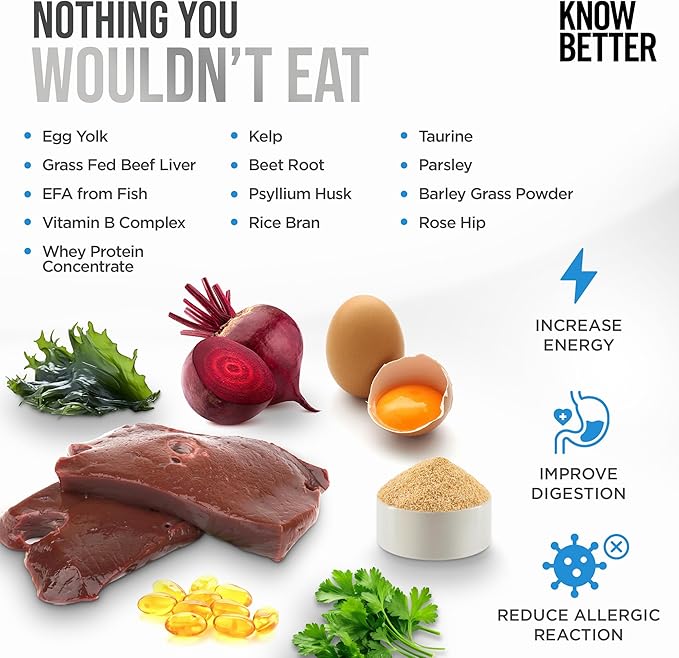 Know Better Beef Recipe Homemade Dog Food Premix - Complete Raw or Homemade Dog Meal Mix for Small Dogs - Puppies & Adults - Easy-to-Prepare Balanced Nutrition - Pet Supplies - 24 Oz