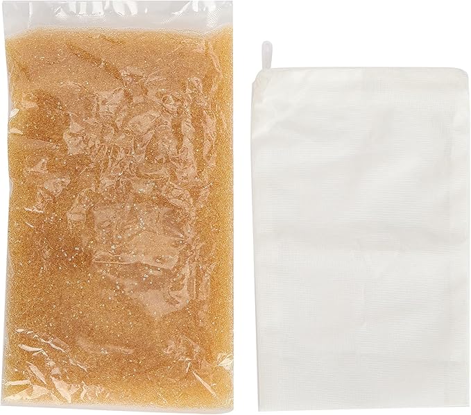 Aquarium Water Softener Resin, 500ML Aquarium Water Hardness Reducer Resin, Water Softener Pillow with Net Bag, Reusable Ion Exchange Filter