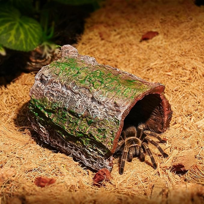 Reptile Hide Fish Tank Decorations Reptile Tank Habitat Aquarium Decor Hideout Terrarium Accessories Reptiles Cave for Dragon Lizard Spider