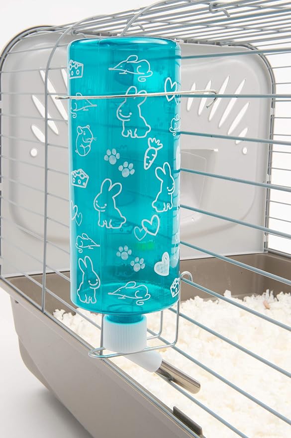 Lixit® Critter Bright Water Bottles for Hamsters, Rabbits, Chinchillas, Ferrets, Guinea Pigs and Other Small Animals - Made in USA (Blue (Pack of 2), 32 Ounce)