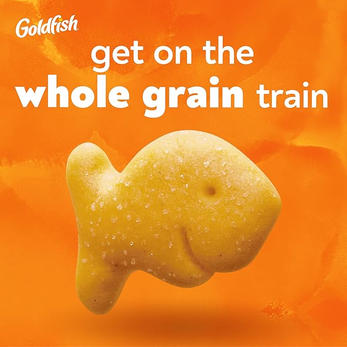 Goldfish Cheddar Cheese Crackers, Baked with Whole Grain, 27.3 oz Carton