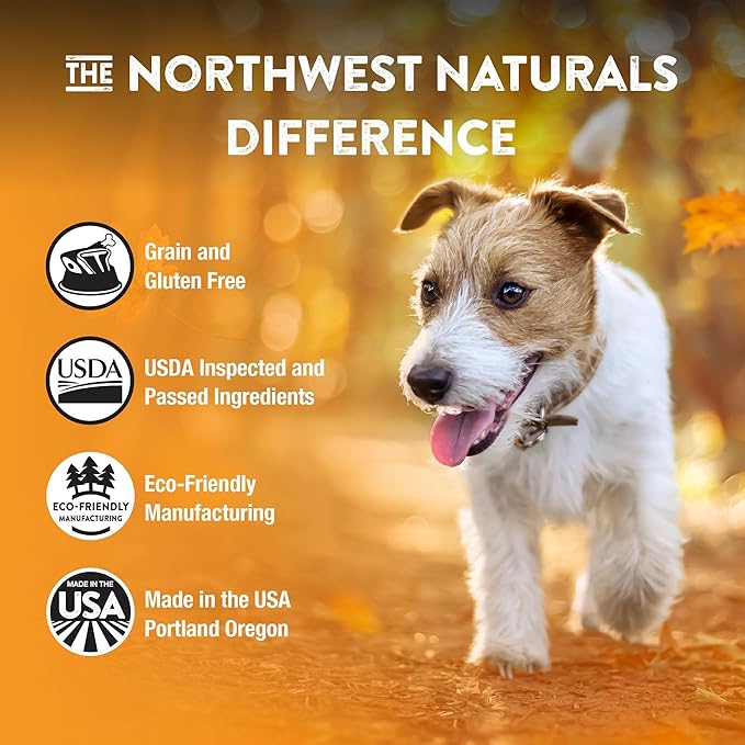 Northwest Naturals Freeze-Dried Chicken Dog Food - Bite-Sized Nuggets - Grain-Free, High-Protein, Raw Diet, Human-Grade Ingredients, All Natural, Healthy & Nutritious, Proudly Made in USA, 25 Oz
