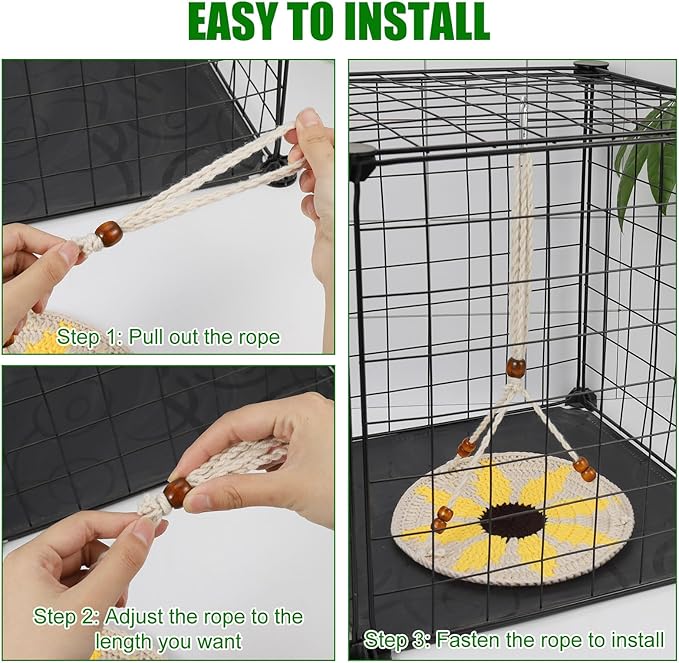 Jspupifip Reptile Hammock,Bearded Dragon Accessories for Habitat Leopard Gecko Tank Accessories Small Lizard Cage Bed Hanging Hammock Pet Platform Carrier for Chameleon Birds Rats Gecko Iguana