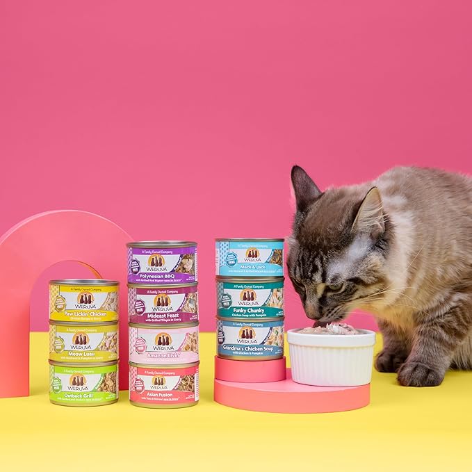 Weruva Classic Cat Food, Paw Lickin Pals Trial Variety Pack, 3oz Can, Pack of 4