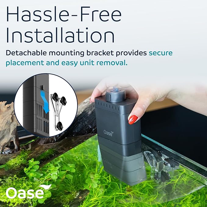 OASE EcoFlow 150 Internal Aquarium Filter, For Freshwater and Saltwater Tanks Up to 40 Gallons, Quiet, Customizable Water Flow, Multi-Stage Filtration