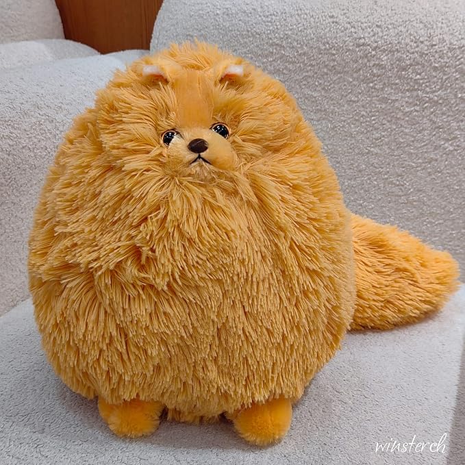 Winsterch Orange Cat Stuffed Animals Plush Cat Toys,Kids Cat Plush Teddy Soft Toy Birthday Gifts for Kids Boys and Girls,Fat Orange Plush Cat Stuffed Animals