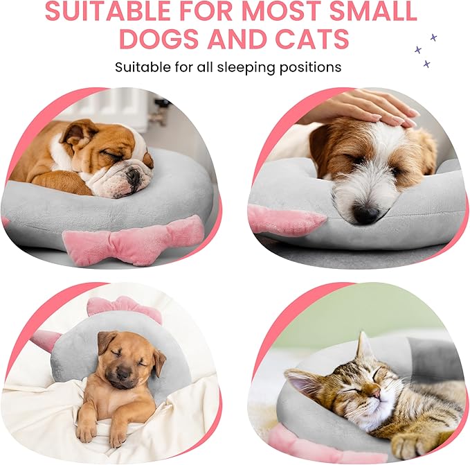 HiPetpy Dog Pillow - Soft Neck Pillows for Dogs, Washable Dog Calming Pillow for Better Sleep, Reduces Anxiety, Gift for Medium/Large Dogs and Cats