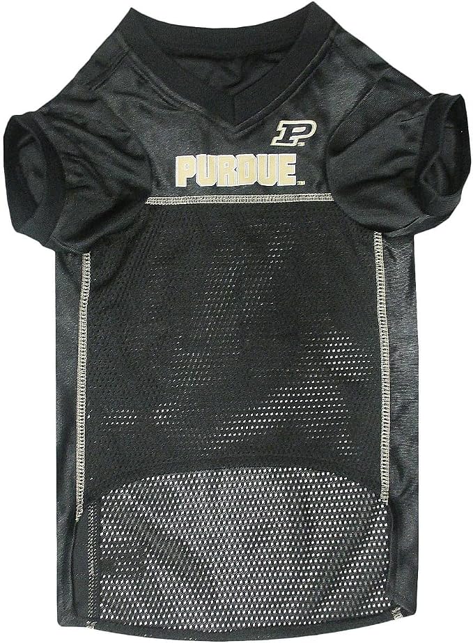 Pets First NCAA College Purdue Boilermakers Mesh Jersey for DOGS & CATS, Large. Licensed Dog Jersey with your Favorite Football/Basketball College Team