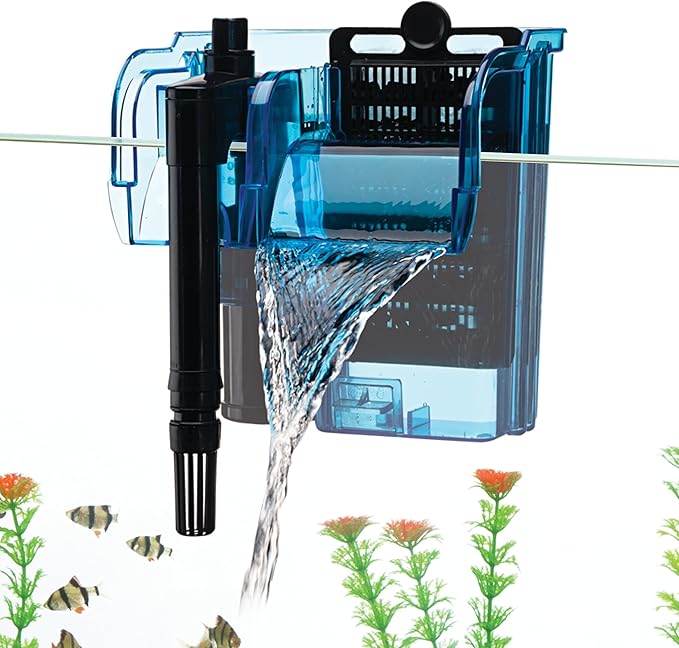 Penn-Plax Cascade 80 Power Filter – Hang-On Filter with Quad Filtration – Great for Freshwater and Saltwater Setups