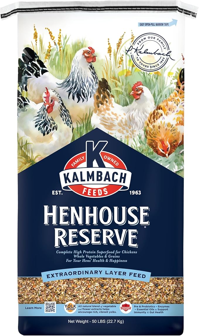 Kalmbach Feeds Henhouse Reserve 17% Whole Grain Complete Layer Feed for Hens, 50 lb