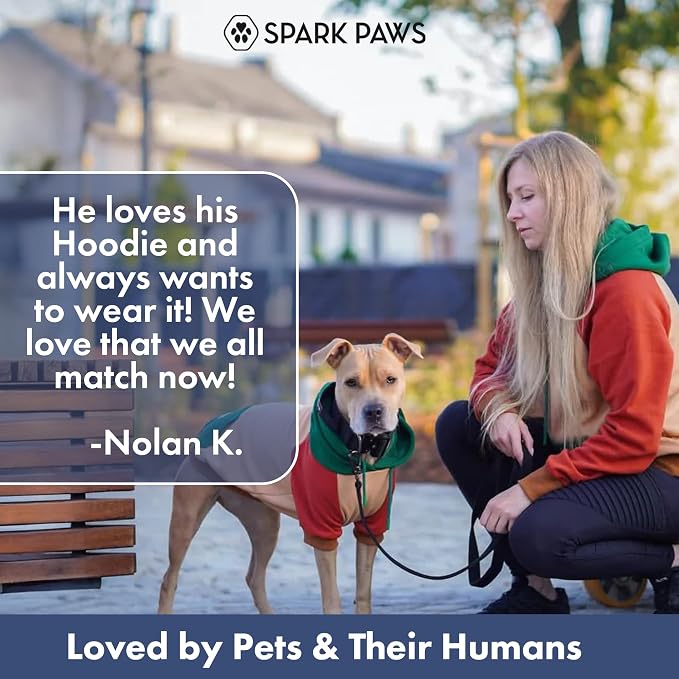 Spark Paws Dog Hoodie – Premium Dog Sweater for Small, Medium, and Large Dogs | Warm Outfits for French Bulldogs, Pitbull, Puppy, Winter Jacket Alternative - Ranger - 5XL