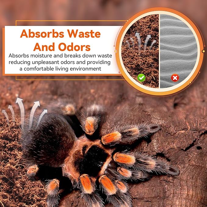 Legigo 4 Pack Coconut Fiber Substrate, Natural Coco Coir Bedding for Reptiles Turtles, Tortoises, Snake, Hermit Crab, Gecko, Lizard, Bioactive Terrarium Soil for Humidity Control and Plant Substrate