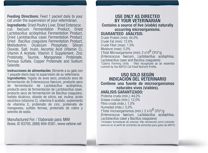 Vet One 840235149170 VetOne Advita Probiotic Nutritional Supplement Powder for Cats (2 Pack)