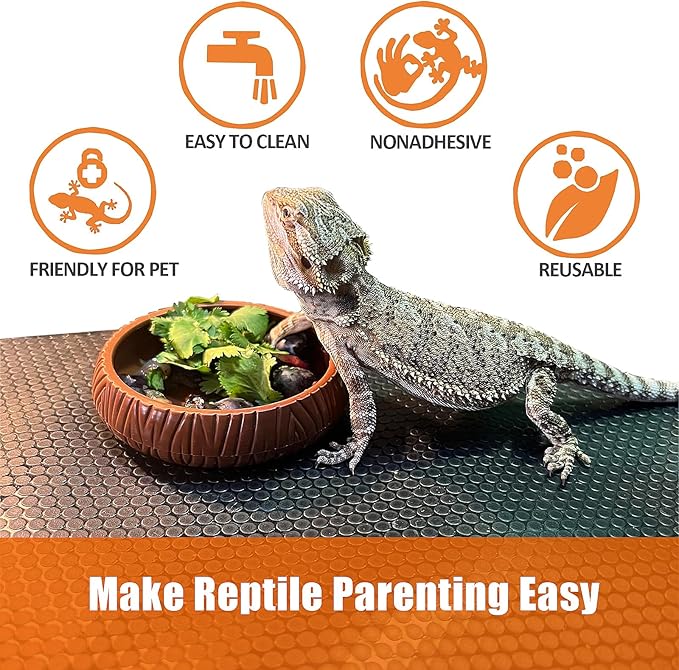 Bearded Dragon Tank Accessories, Reptile Terrarium Liner, Bearded Dragon Substrate Bedding for 120 Gallon Reptile Tank, 4x2x2 Reptile Enclosure