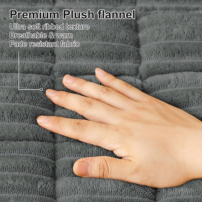 Smiry Couch Cover for Dogs, Non Slip Washable Sofa Protector for Pets, Soft Furniture Cover for Pet, Stylish Sofa Covers, Cozy Protect Against Fur, Dirt & Everyday Messes (Dark Grey, 27.6" x 82.7")