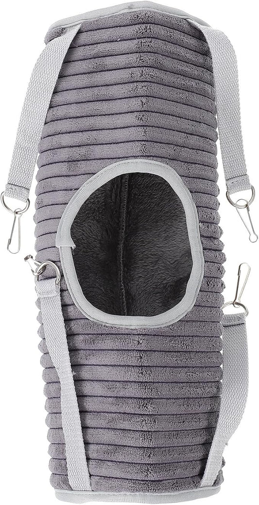 DOITOOL Pet Ferret Tunnel Hammock Gray Hanging Sleeping Bed for Hamster Mouse Squirrel Small Animals Cage Accessory