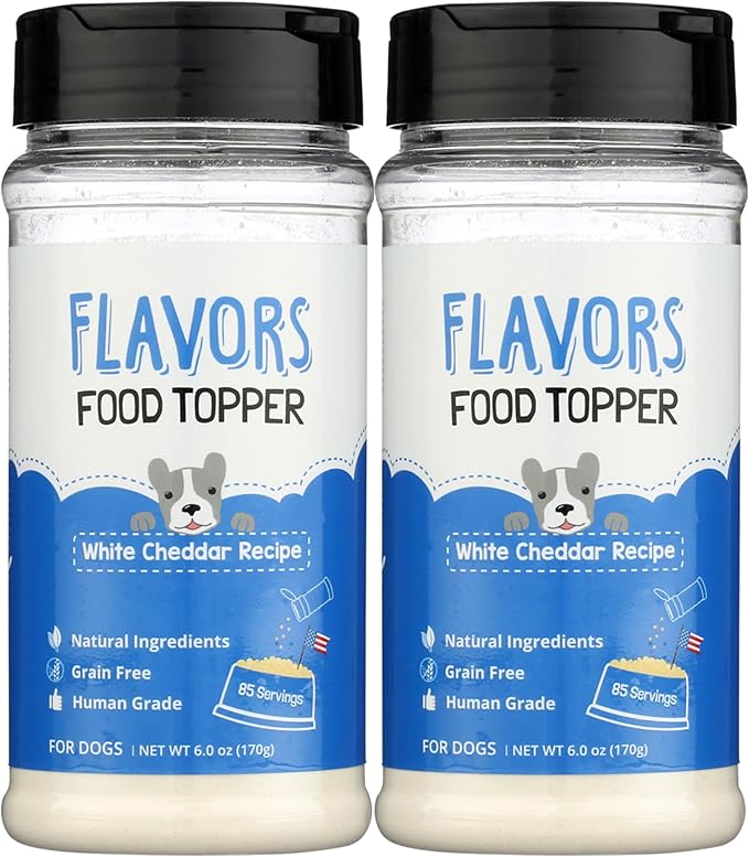 BEAUMONT BASICS Flavors Food Topper for Dogs, White Cheddar Recipe, 6-Ounce, Pack of 2