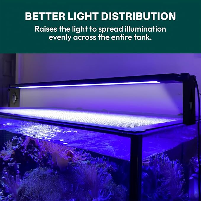 Aquarium Light Risers for Fluval Plant & Marine 3.0 & 2.0 LED | Heat-Resistant Polymer Stand | Toolless Easy Install (6-Inch)