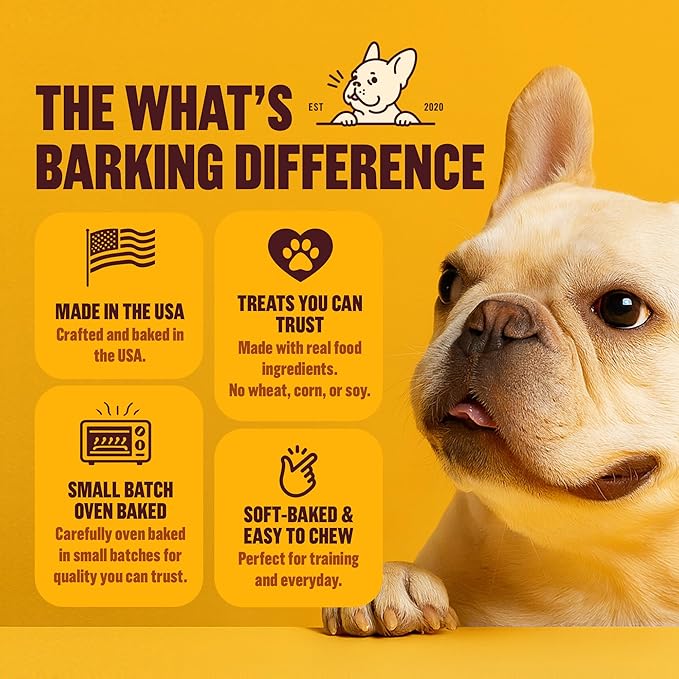 What's Barking Shakers Meal Toppers, Dog Treat Crumbles for Food Topping, Pet Essentials, Sprinkle Topper for Kibble or Wet Food, Made in USA, Resealable Bag (Pack of 3, Blueberry Muffin)