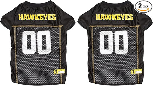NCAA College University of Iowa Mesh Jersey for Dogs & Cats, Large. Licensed Big Dog Jersey with Your Favorite Football/Basketball College Team (Pack of 2)