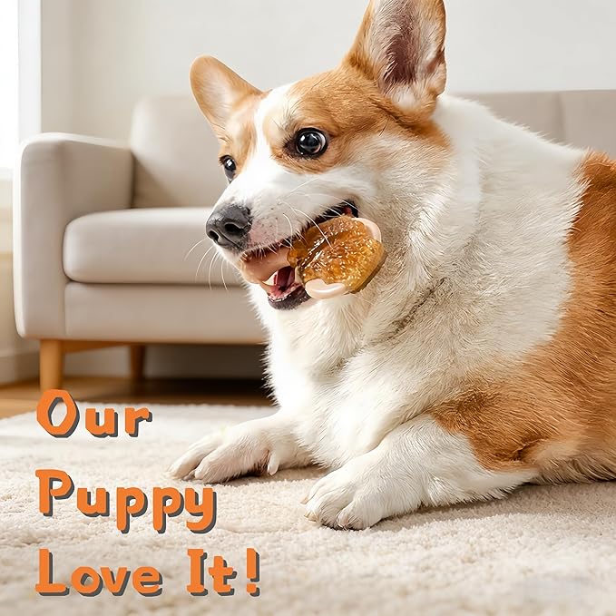 Scented Puppy Teething Toys: Natural Puppies Chew Toys to Clean Teeth or Relieve Boredom - Birthday Gift Chew Toys for Dogs (Puppy 5-20lbs, Beginner)