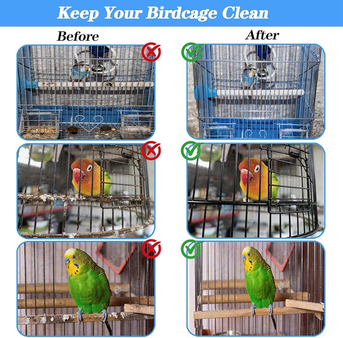 Bird Cage Cleaning Brush Tool Set, Bird Cage Cleaner, Suitable for Bird Cages, Rabbit Cages, Hamster Cages, Parrot Cages, and Other Small Pet Cage Accessories