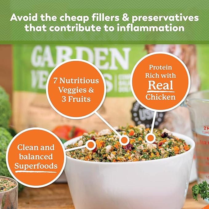Dr. Harvey's Chicken & Garden Veggies Dog Food, Whole-Grain Dehydrated Dog Food with Freeze-Dried Chicken (5.5 Ounces, Trial Size)