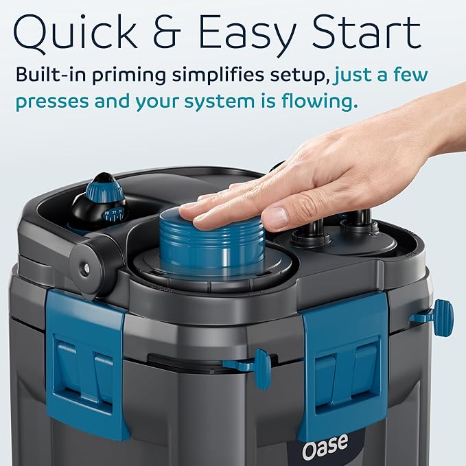 OASE BioMaster 2 Thermo 600 Canister Filter for Aquariums – External Aquarium Filter with Built-in Heater – EasyClean Pre-Filter, Quiet Operation – Freshwater & Saltwater, Up to 160 Gallons