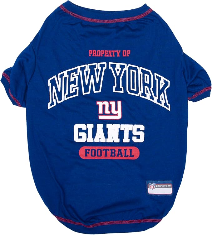 NFL New York Giants Dog T-Shirt for Pets, Size X-Large. Officially Licensed Pet Shirt with Team Logo, Soft Stretchable Comfort Fit Apparel for Dogs & Cats