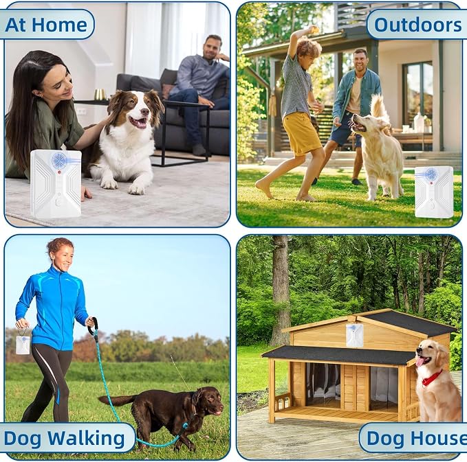 Nupec Ultrasonic Anti Barking Device, 3 Adjustable Modes Bark Control Box, 50FT Long Range Dog Barking Deterrent, Outdoor Dog Bark Stopper & Training Tool for Effective Barking Control | Auto-activated by barking, hands-free operation,rainproof for out...