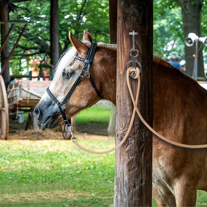 Martx Blocker tie Ring for Horses,Horse tack and Supplies Horse Accessories,Horse tie Ring Prevents Horses from Pulling Back Sturdy Stainless Stee