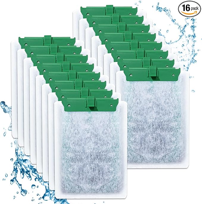 16PCS Medium Filter Cartridges Compatible with Tetra Whisper Bio-Bag Filter Cartridges Medium for Aquariums 10i IQ10 PF10, Fish Tank Filter Cartridges Power Filter Replacement for Tetra Filter