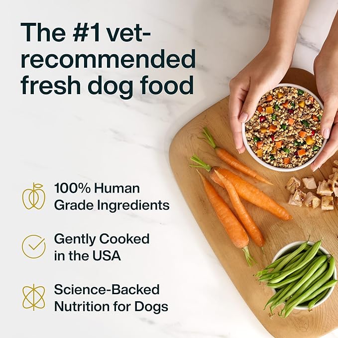 JustFoodForDogs Fresh Frozen Healthy Weight Management Dog Food, Fresh Pet Meals or Toppers for Dog Weight Control, Human Grade, Vet Recommended, High Fiber, Lean Pork, 18-oz Pouch, case of 7