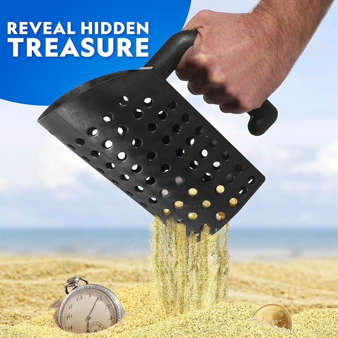 NATIONAL GEOGRAPHIC Metal Detector Accessories – Includes Sand Scoop for Metal Detecting and Metal Detector Shovel, Use as Sand Sifter for the Beach, Metal Detecting Accessories