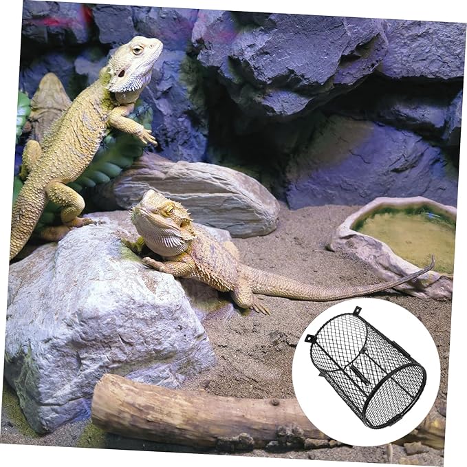 Anti-Scald Heating Lamp Mesh Cover for Reptiles Adjustable Protector Cage for PET Lizards and Turtles Easy Installation for Reptile Tanks