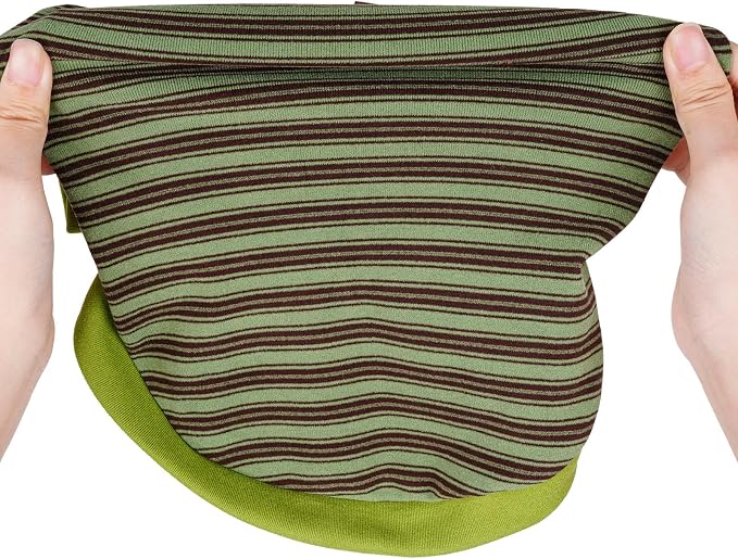 Pistha Dog Tshirt Striped Shirts for Dogs Clothes Stretchy Puppy T-Shirts with Metal Buckle for Small Medium Dog Boys Girls (Green, Small)
