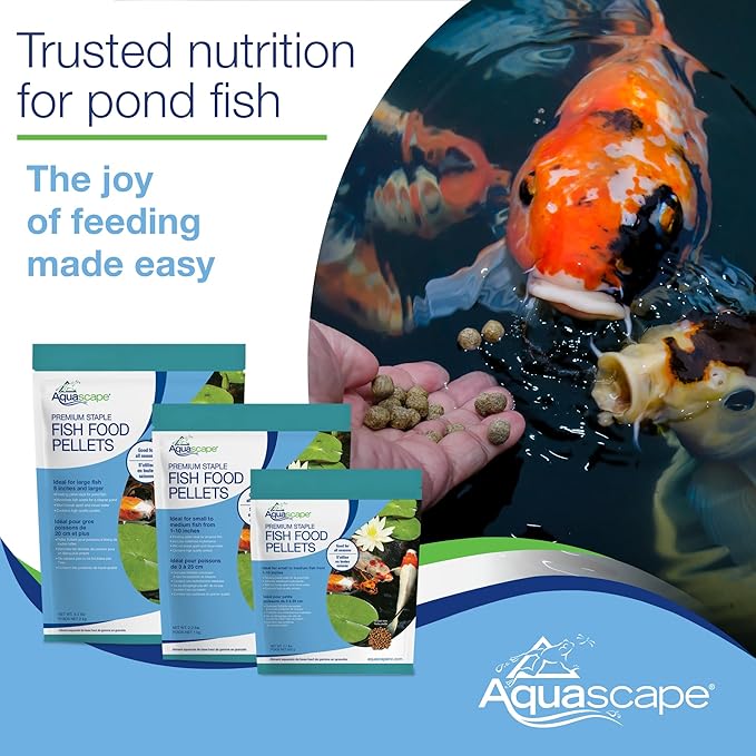 Aquascape Premium Staple Pond and Koi Fish Food, Mixed Pellet Size, 1.1 Pound (500 g), 81050