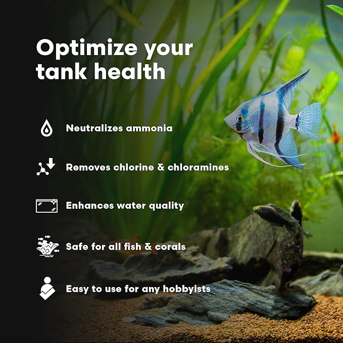Continuum Aquatics Fraction Water Conditioner for Freshwater & Marine Aquariums – Removes Ammonia, Chlorine & Chloramines – Supports Aquarium Balance – Reef & Fish Safe – Advanced Water Treatment, 4 L