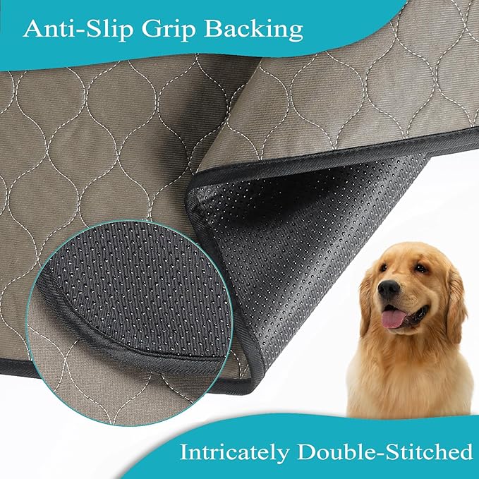 Bunlitent Washable Pee Pads for Dogs 41" x 41", 5 Pack, Reusable Puppy Pee Pads Washable, Dog Training Pads with Quick Dry, Large Anti-Slip Whelping Pad for Pet, Playpen, Incontinence, Housebreaking